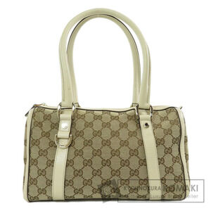 Gucci GG Canvas Boston Bag monogram Leather white